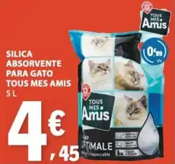 E.Leclerc silica absorvente para gato tous mes amis promoção