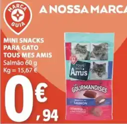 E.Leclerc Mini snacks para gato tous mes amis promoção