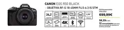 El Corte Inglés Canon - eos r50 black promoção
