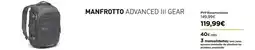 El Corte Inglés Manfrotto advanced iii gear promoção