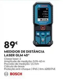 Bricomarché Bosch - medidor de distância laser glm 40 promoção