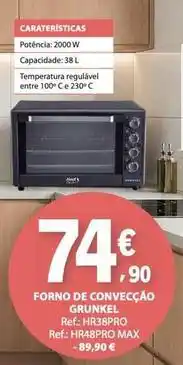 E.Leclerc Max - forno de conveccao grunkel promoção