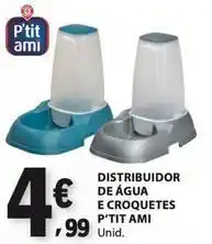 E.Leclerc Distribuidor de água e croquetes promoção