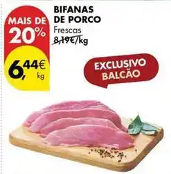 Pingo Doce Bifanas de porco promoção