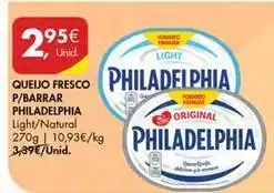 Pingo Doce Philadelphia - queijo fresco p/ barrar promoção