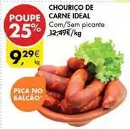 Pingo Doce Chourico de carne ideal promoção