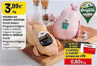 Intermarché Porsi select - frango do campo lusitano promoção