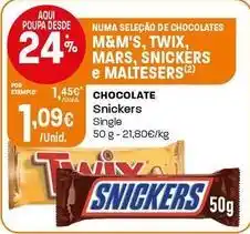 Intermarché Snickers - chocolate promoção