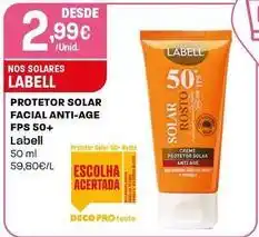 Intermarché Labell - protetor solar facial anti-age fps 50+ promoção