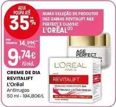 Intermarché L'oréal - creme de dia revitalift promoção