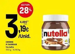 Intermarché Nutella - creme para barrar promoção