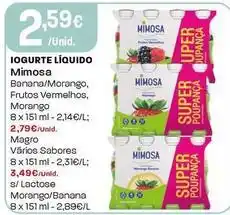Intermarché Mimosa - iogurte líquido banana promoção