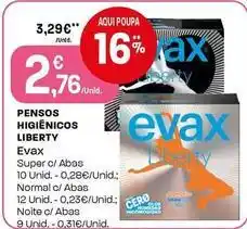 Intermarché Evax - pensos higienicos liberty promoção