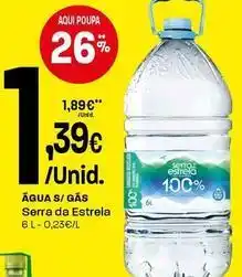 Intermarché Serra da estrela - água s/ gás promoção