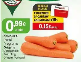 Intermarché Porsi - cenoura promoção