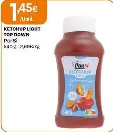 Intermarché Porsi - ketchup light top down promoção