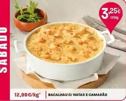 Intermarché Bacalhau com natas e camarão promoção