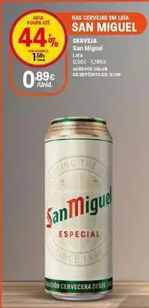 Intermarché San miguel - cerveja promoção