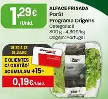 Intermarché Porsi - alface frisada programa origens promoção