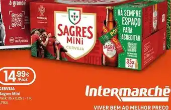 Intermarché Sagres mini - cerveja promoção
