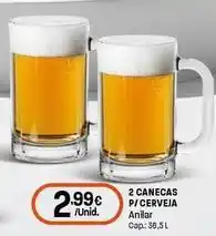 Intermarché Anilar - 2 canecas p/ cerveja promoção