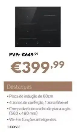 Radio Popular Placa de indução de 60cm promoção