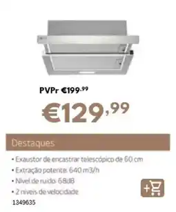Radio Popular Exaustor de encastrar telescópico de 60 cm promoção