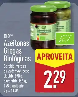 ALDI BIO Azeitonas Gregas Biológicas promoção