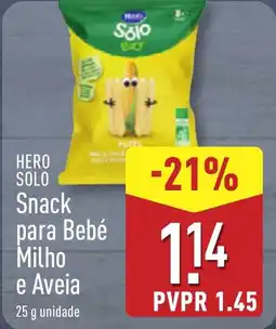 ALDI HERO SOLO Snack para Bebé Milho e Aveia promoção