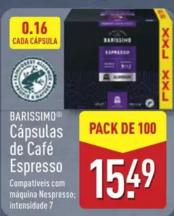 ALDI BARISSIMO Cápsulas de Café Espresso promoção