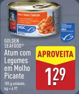 ALDI GOLDEN SEAFOOD Atum com Legumes em Molho Picante promoção