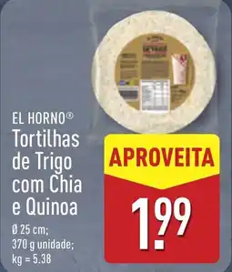 ALDI EL HORNO Tortilhas de Trigo com Chia e Quinoa promoção
