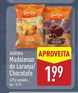 ALDI AURORA Madalenas de Laranja/ Chocolate promoção