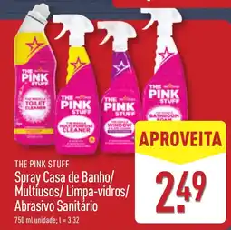 ALDI THE PINK STUFF Spray Casa de Banho/ Multiusos/Limpa-vidros/ Abrasivo Sanitário promoção