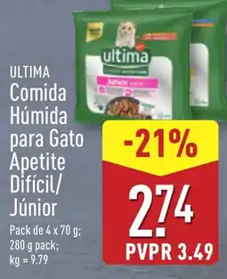 ALDI ULTIMA Comida Húmida para Gato Apetite Difícil/ Júnior promoção