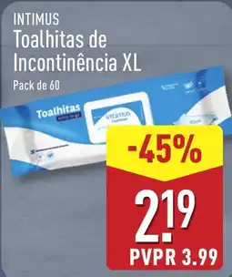 ALDI INTIMUS Toalhitas de Incontinência XL promoção