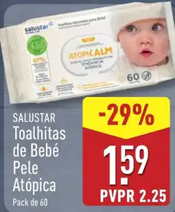 ALDI SALUSTAR Toalhitas de Bebé Pele Atópica promoção