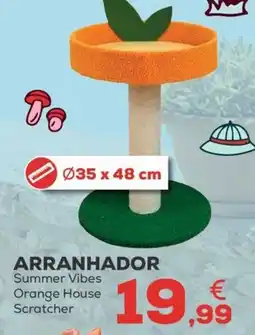 Kiwoko arranhador summer vibes orange house scratcher promoção