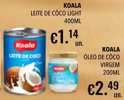 Central Cash koala leite de coco light promoção