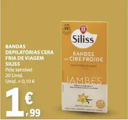 E.Leclerc bandas depilatórias cera fria de viagem siliss promoção