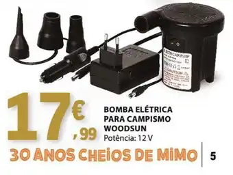 Bomba elétrica para campismo woodsun