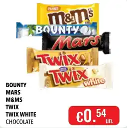 Central Cash Bounty mars m&ms twix twix white chocolate promoção