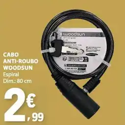 E.Leclerc Cabo anti-roubo woodsun promoção