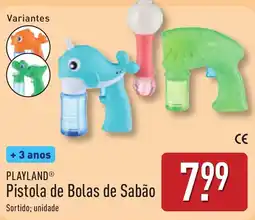 ALDI PLAYLAND Pistola de Bolas de Sabão promoção