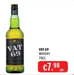 Central Cash Vat 69 whisky promoção
