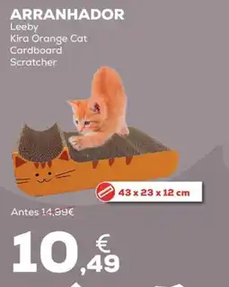 Kiwoko arranhador leeby kira orange cat cardboard scratcher promoção