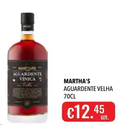 Central Cash martha's aguardente vinica velha promoção