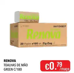Central Cash Renova toalhas de mão green c/180 promoção