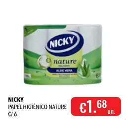 Central Cash Nicky papel higiénico nature promoção