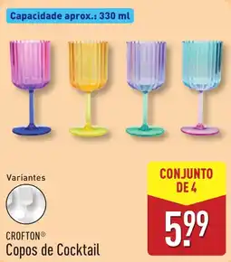 ALDI CROFTON Copos de Cocktail promoção
